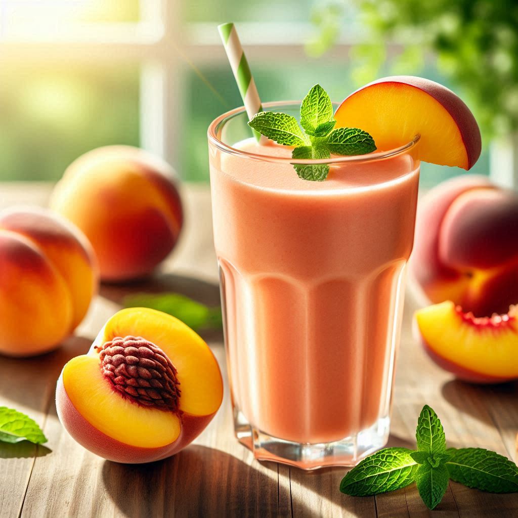 Clean Eating Peach Smoothie